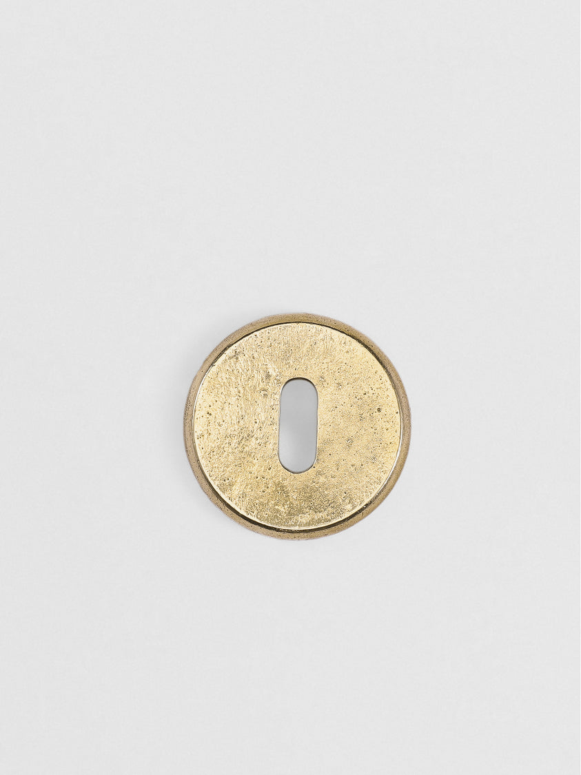 KEY ESCUTCHEON L - DOOR HANDLES N25 & N26 in Brass finish | Mi&Gei