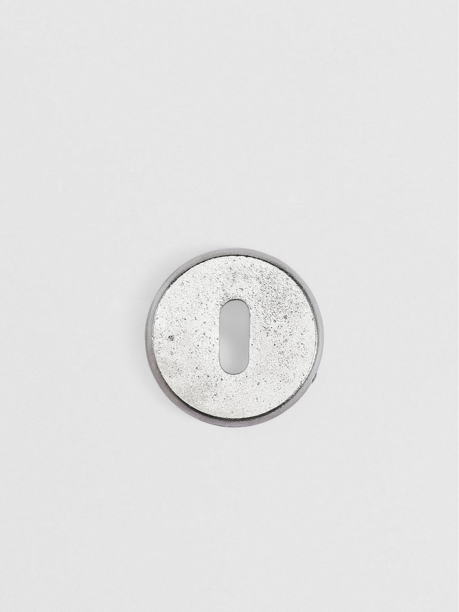 KEY ESCUTCHEON L - DOOR HANDLES N25 & N26 in Nickel finish | Mi&Gei