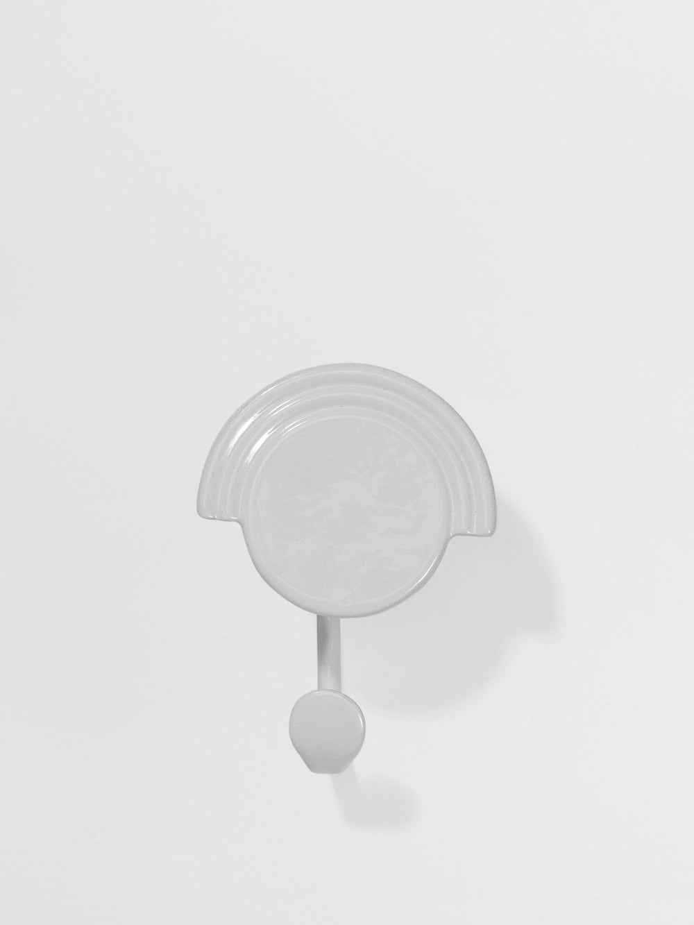 White Towel Hook with a circular shade 