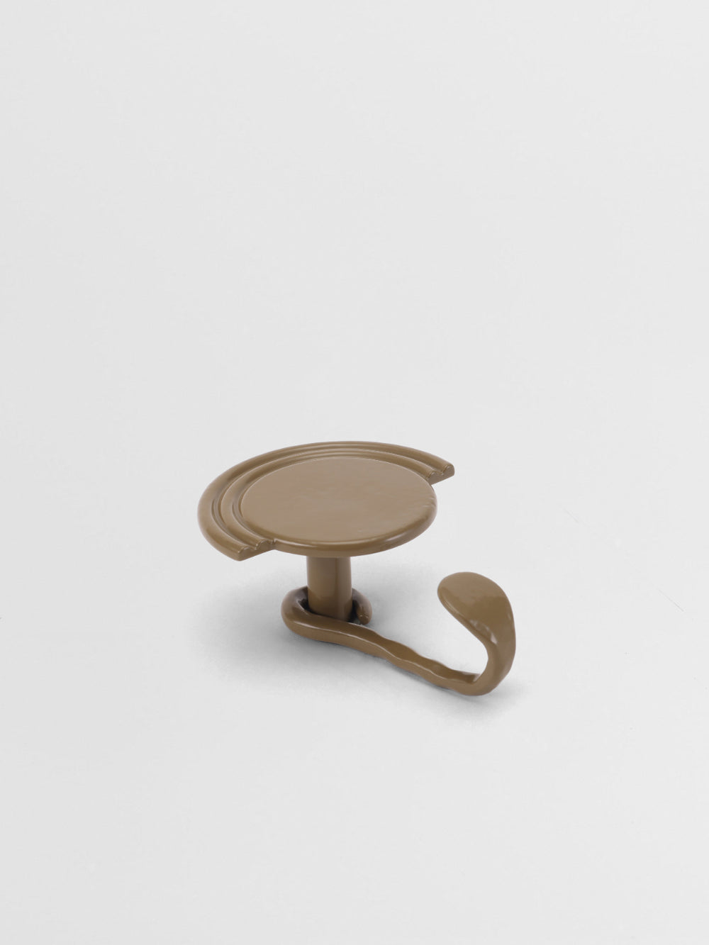 Green Towel  hook on a white background