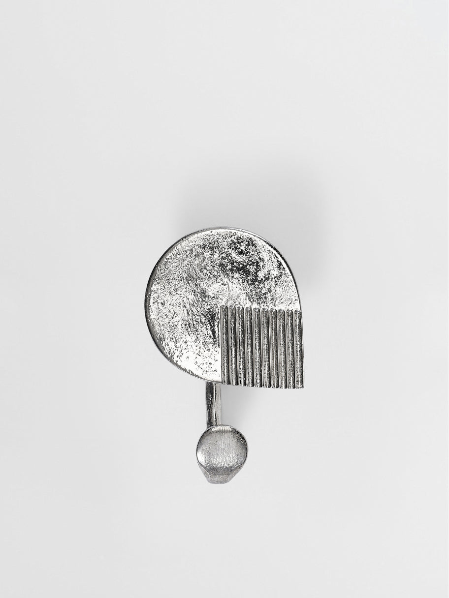 HOOK TOWEL HANGER Forme N°619 in Nickel finish | Mi&Gei