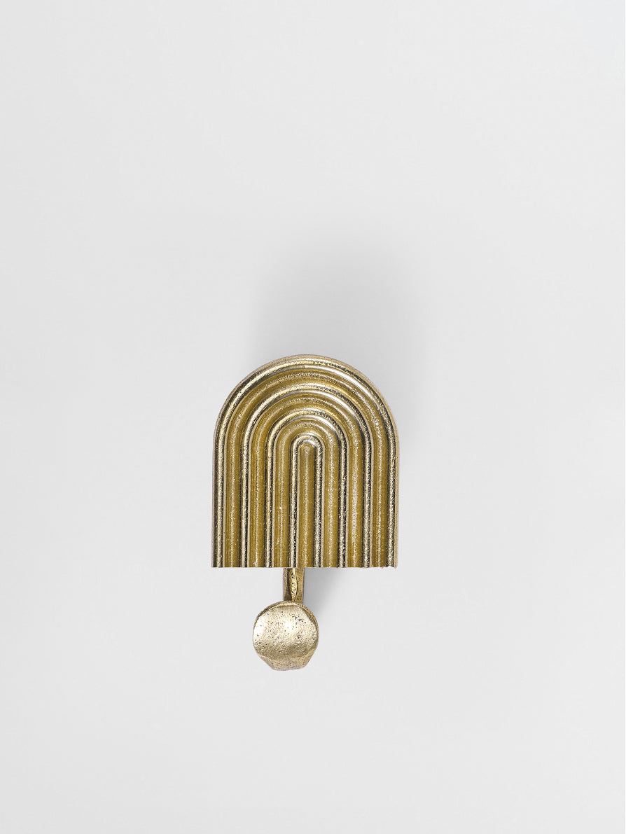 BRASS WALL HOOK Forme N°919 in Brass finish | Mi&Gei