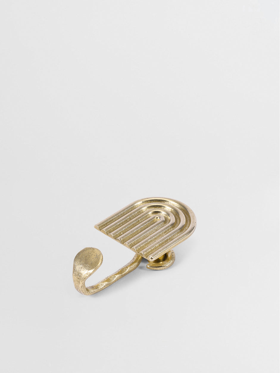 BRASS WALL HOOK Forme N°919 in Brass finish | Mi&Gei