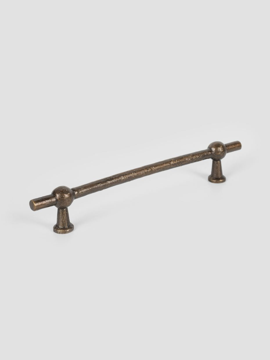 Art Deco Textured Brass Drawer Pull · Medium