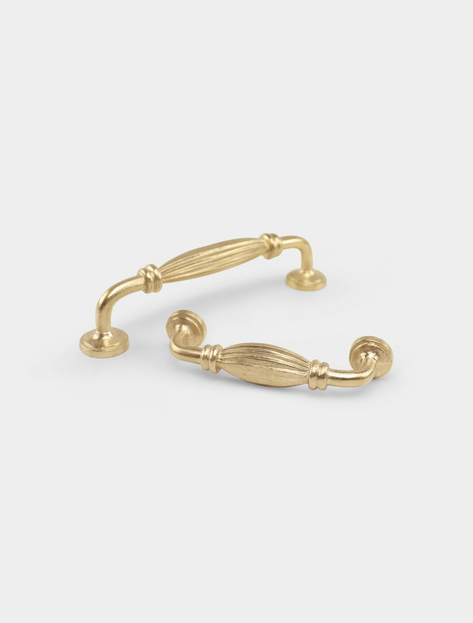 Art Deco Curved Brass Drawer Pull · Large