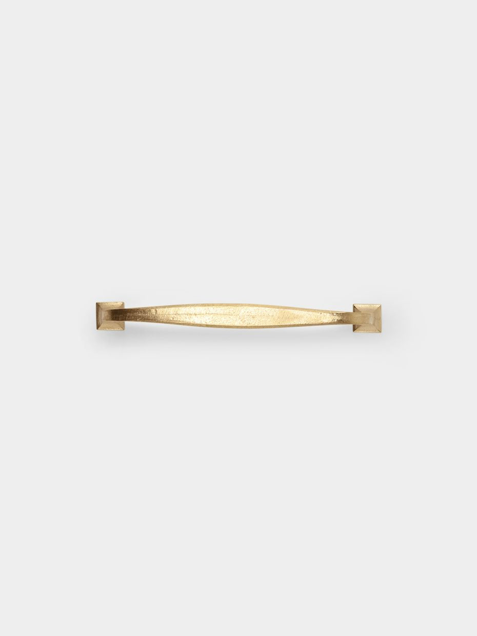 Modernist Architectural Brass Drawer Pull · Large