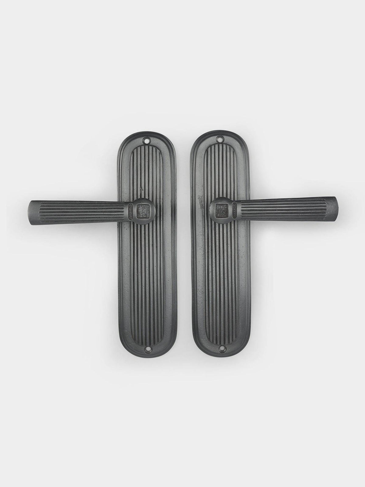 PASSAGE DOOR LEVER SET Forme N°28 in Carbon Black finish | Mi&Gei