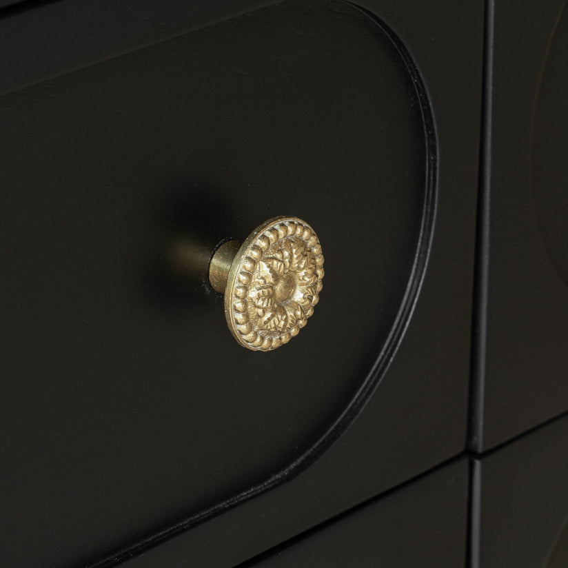 Art Nouveau French Brass Cabinet Knob · Small